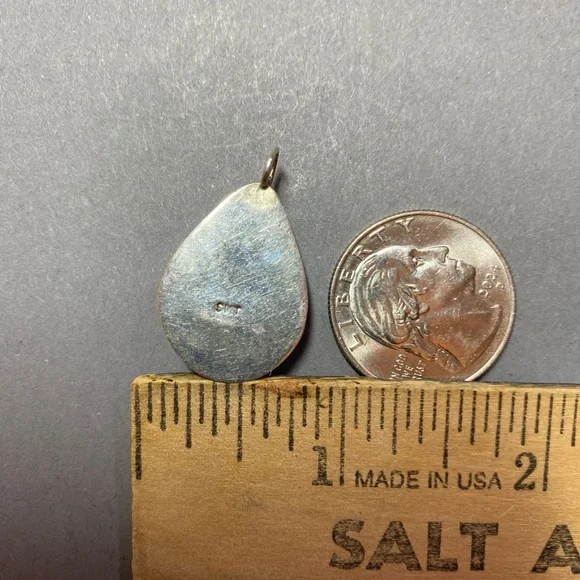 Vintage turquoise sterling silver pendant - Picture 5 of 5